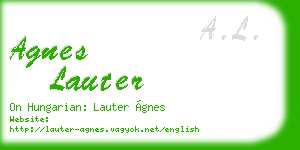 agnes lauter business card