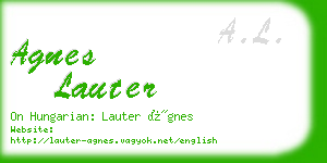 agnes lauter business card